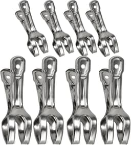 Wasknijpers RVS 8-Stuks – Metalen Wasknijper Groot – Roestvrijstalen Papierklem en Foto Clip – Sterke Handdoek Knijpers voor Kleding, Waslijn, Wasrek, Keuken en Kantoor — thumbnail 1
