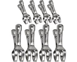 Wasknijpers RVS 8-Stuks – Metalen Wasknijper Groot – Roestvrijstalen Papierklem en Foto Clip – Sterke Handdoek Knijpers voor Kleding, Waslijn, Wasrek, Keuken en Kantoor — afbeelding 1