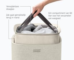 Wasmand 60L met Afneembare Waszak voor Beddengoed & Handdoeken — thumbnail 2