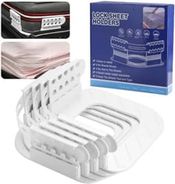 PromoHome 4-delige lakenhouders set met verstelbare hoogte - Anti-slip matras clips — thumbnail 1