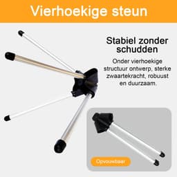 longziming -Opvouwbare Kledingstomer Standaard – Verstelbare Hoogte, Lichtgewicht & Draagbaar met Kledingclips – Geschikt voor Hand- en Verticale Stomers — thumbnail 3