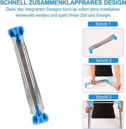Draagbare opvouwbare kledinghanger - 33-71 cm - Telescopische kledinghanger - Verstelbare reishanger - Geschikt voor thuis, kamperen en buitenreizen — thumbnail 5