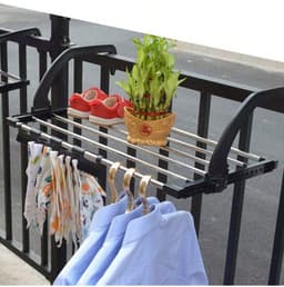 Droogrek Hangend - Vouwen Droogrekken - Wanddroogrek - 40 x 32 cm - Hangdroogrek - Deur - Balkon - Schoenen Droogrekken — thumbnail 4