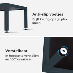 WassiStand Wasmachine Verhoger met Anti-Slip & Grip – Wasmachine Kast en Ombouw – Verhoging voor Wasmachine, Vaatwasser, Koelkast, Vriezer en Droger – Witgoed Verhoger - Inclusief 4 Dempers – Roestvrij – Maximaal 750 kg – 61x61x34cm - Grijs — thumbnail 4