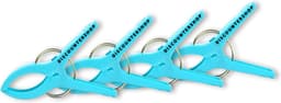Set van 4 Blauwe Kunststof Wasknijpers - Handdoekklemmen - 15x10x3cm - Ideaal voor Klussen en Huishouden — thumbnail 4