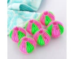 *** 6 stuks Anti-Pluis Wasbal - Nylon Wasmachine Ballen Bollen Wasballen Wasbol Was Bal Ballen Pluisballen - 6 Stuks - van Heble® ***