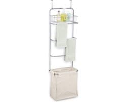 3-in-1 Over Deur Wasrek – Handdoekhouder + Wasmand + Opbergmand – Ruimtebesparend – 146x42x28.5 cm — afbeelding 1