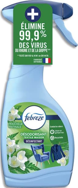 Febreze Textielverfrisser Morning Freshness - 500 ml - Anti Bacterieel Textiel Verfrisser - Textiel Spray - Desinfecterend - Elimineert 99.9% — thumbnail 1