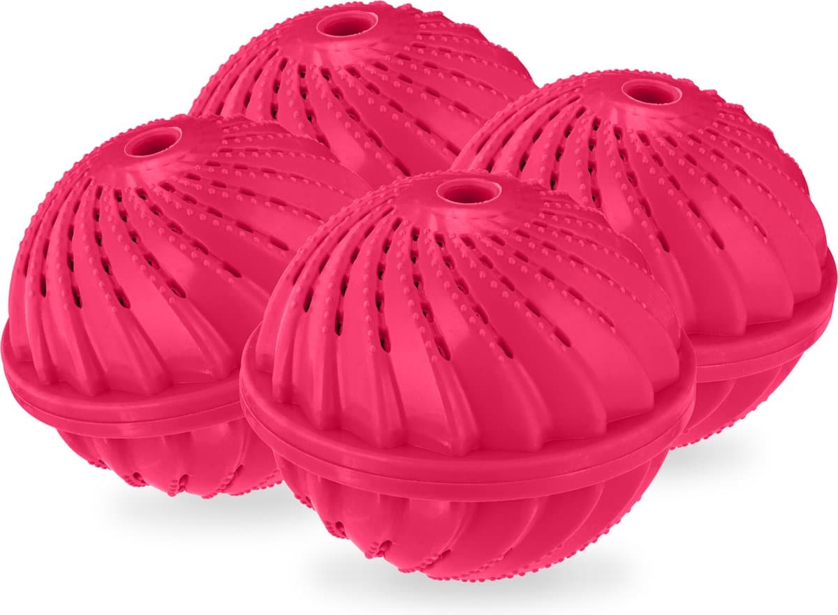 wasbol set van 4 - voor wasmachines - tot 90°C - huidvriendelijk - roze — afbeelding 1