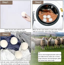 Drogerballen - Drogerballen Voor Wasdrogers - Droger Ballen - Drogerbollen 6 stuks — thumbnail 5