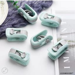 Dekbedclips-Gordijn bevestigingsclip set 8 stuks verpakt-kleur Groen — thumbnail 5