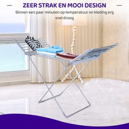 Ce.Goods Elektrisch Droogrek - Verwarmd wasrek - Droogrek Elektrisch - Inklapbaar Droogrek - Snel Drogend Wasrek — thumbnail 4