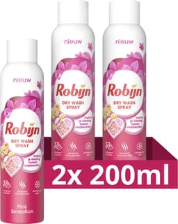 Robijn Pink Sensation Dry Wash Spray - 2 x 200 ml - Voordeelverpakking — thumbnail 2