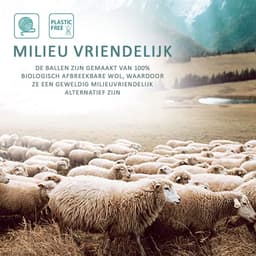 Drogerballen - Wasdrogerballen - Droogballen - Wasbol - 6 stuks - 100% biologisch afbreekbaar wol — thumbnail 3