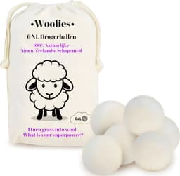 Drogerballen - droogballen - wasdrogerballen - wasdroger ballen - wasbol - wasbollen - wasballen - doseerballen - energiebesparende producten - energiebesparend - duurzaam cadeau - RWS wol - zero waste - wasverzachter - 6 stuks — thumbnail 1