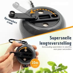 SNJY® Waslijn Uittrekbaar - Drooglijn Oprolbaar - Roldrooglijn - 10m — thumbnail 3