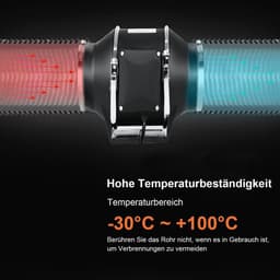 Afvoerslang PVC Aluminium - Flexibele Slang Ventilatiebuis - Lucht Afvoeren - Hoge Temperatuurbestendig - Ø 150mm 3m - Grijs — thumbnail 3