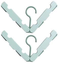 Wasrek inklapbaar - Wasrek Hangend - Draagbare opvouwbare hanger met haak - Ideaal voor op reis, kampeerders, reizigers en kleine ruimtes - Tweedelig pakket - Lichtgroen — thumbnail 1
