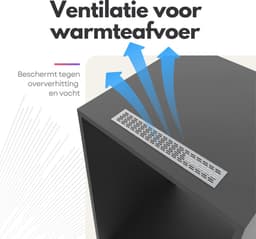 Wasmachinekast Dubbel 67x205x67cm | Ruimtebesparend & Super Stevig | Met Uitschuiflade | Voor Wasmachine en Droger | Antraciet — thumbnail 4
