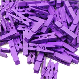 Houten Wasknijpers - 100 Stuks, Mini Gekleurde Clips voor Foto's en Decoratie, 3,5 cm — thumbnail 2