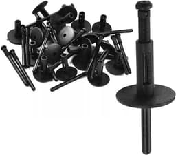Allecta - 50 stuks kunststof wielkastbevestiging en bekleding clips (zwart) - Auto bumperklinknagels voor carrosseriereparatie. — thumbnail 1