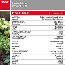 Grove Mazen Raschelzakken voor Groenten en Fruit (50 kg) - Verpakking van 10 Bruine Netten (60 x 100 cm) — thumbnail 5
