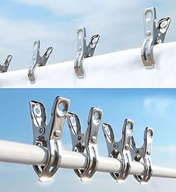Kleding Pins 32 Stks Metalen Strandstoel Handdoek Clips - Heavy Duty RVS Wasknijper voor Strandhanddoeken — thumbnail 4