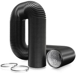 PVC afvoerslang 150 mm - Ventilatieslang met roestvrijstalen klemmen voor mobiele airconditioning, droger en ventilatiesystemen — thumbnail 1