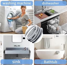 Universele Afvoerslangverlenging voor Vaatwasser en Wasmachine - Inclusief Slangaansluiting en Slangklemmen, 1 tot 7 meter — thumbnail 2