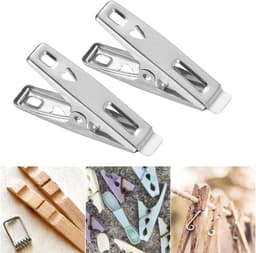 Mini-wasknijpers van roestvrij staal - 60 stuks voor zwaar gebruik - Perfect voor sokken, handdoeken, beha's en meer — thumbnail 5