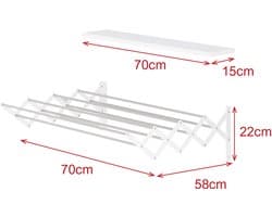 Uittrekbaar Wasrek - 70 cm - Wit - Ruimtebesparend