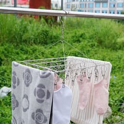 TOVBMUP Droogrek voor binnenkleding - Sokkendroogrek - Ondergoeddroogrek - Hangend type - Wasknijpers van roestvrij staal - Geschikt voor het drogen van sokken, handdoeken, handschoenen — thumbnail 3