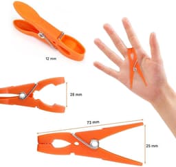 GELLDG 60 wasknijpers - 4 kleuren - Kunststof - Met stevige buitenveer - Antislip design - Geschikt voor waslijnen en kledingrekken — thumbnail 3