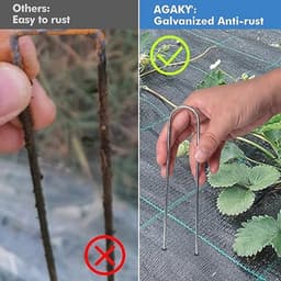 50 Grondankers U-vormige bodemanker voor Tuin en Camping - Verzinkt Staal, Anti-Roest, Ideaal voor Onkruiddoek en Hekken — thumbnail 5