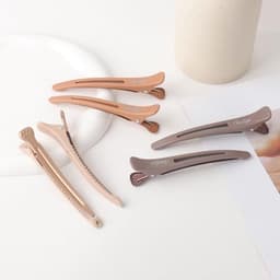 12 Professionele Haarclips voor Kapsels en Knippen - Antislip Eendensnavel van Kunststof, 11 cm, Neutraal — thumbnail 2