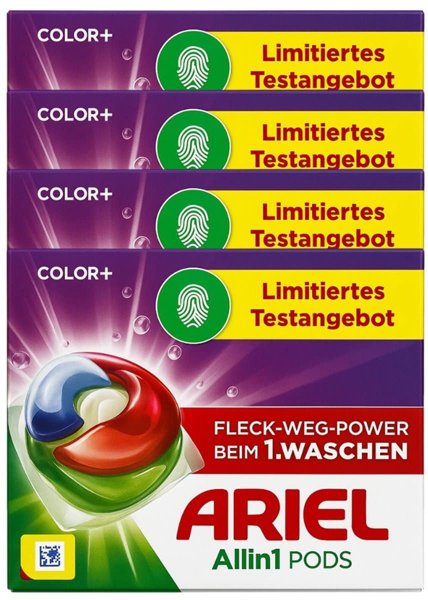 Ariel All-in-1 Pods Color+ Wasmiddelcapsules – 10 Wasbeurten – 4-Pack (Totaal 40 Caps) — afbeelding 1