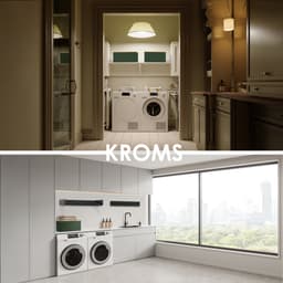 KROMS Wasmand opvouwbaar - Olijfgroen - 45L - Laundry basket - Heupwasmand - Opvouwbare wasmand - Opbergmand — thumbnail 4