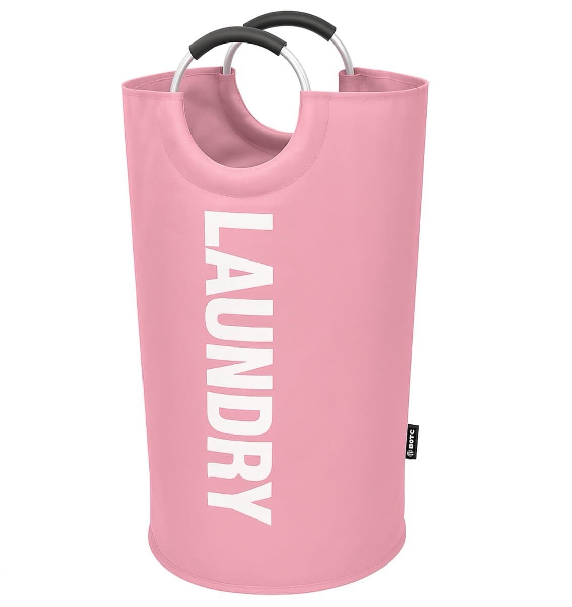 BOTC Wasmand - Waszak - Laundry basket - Wassorteerder - 38x63 cm - waszak vouwbaar - draagbaar wasbox - Roze — afbeelding 1