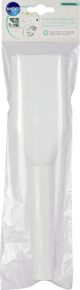 Wpro - y-stuk afvoer voor Wasmachine, Vaatwasser en Condensdroger - PVC - wit — thumbnail 2