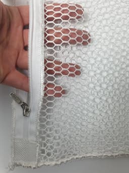 Wasnet 40x60 cm - Met ritsafsluiting - Wit - professionele stomerij kwaliteit — thumbnail 3