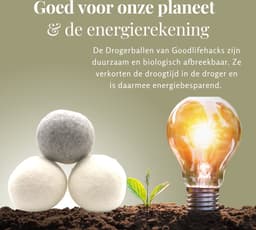 Drogerballen 6 Stuks - Wasbollen - Wasverzachter - Zero waste Dryerballs - Duurzaam - Herbruikbare Droogballen - Wit & Grijs - Energie besparen — thumbnail 4
