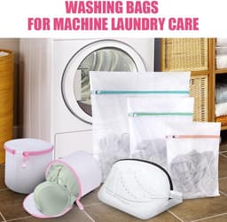Wasnet voor wasmachine, wasnet, waszak, beha, waszak, waszak, waszak, duurzame schoenen, waszak voor blouse, schoenen, beha, ondergoed, babykleding, waszak, 8 stuks — thumbnail 2