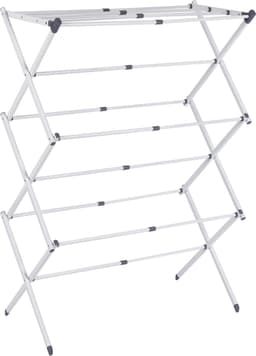 Opvouwbaar droogrek – Uitschuifbaar – Opvouwbaar - Droogtoren – Wasrek - 37x105x75cm – Grijs — thumbnail 1