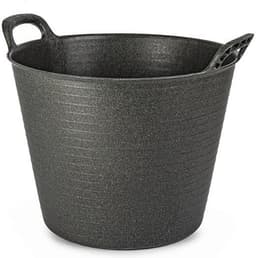 Plasticforte Flexibele emmer/kuip - zwart - 42 liter - ECO kunststof - rond - 38 x 45 cm — thumbnail 1