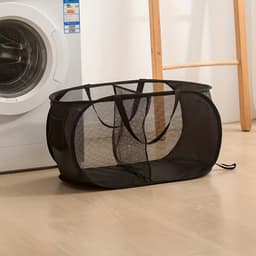 Livano Laundry Basket - Wassorteerder 3 Vakken - Wassorteerder - Wasmand 3 Vakken - Laundry Bag - Grijs — thumbnail 3