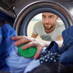 wasbol set van 4 - voor wasmachines - tot 90°C - huidvriendelijk - groen — thumbnail 3