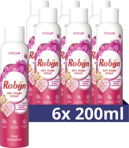 Robijn - Pink Sensation Dry Wash Spray - 6 Flessen x 200 ml - Voordeelverpakking — thumbnail 1