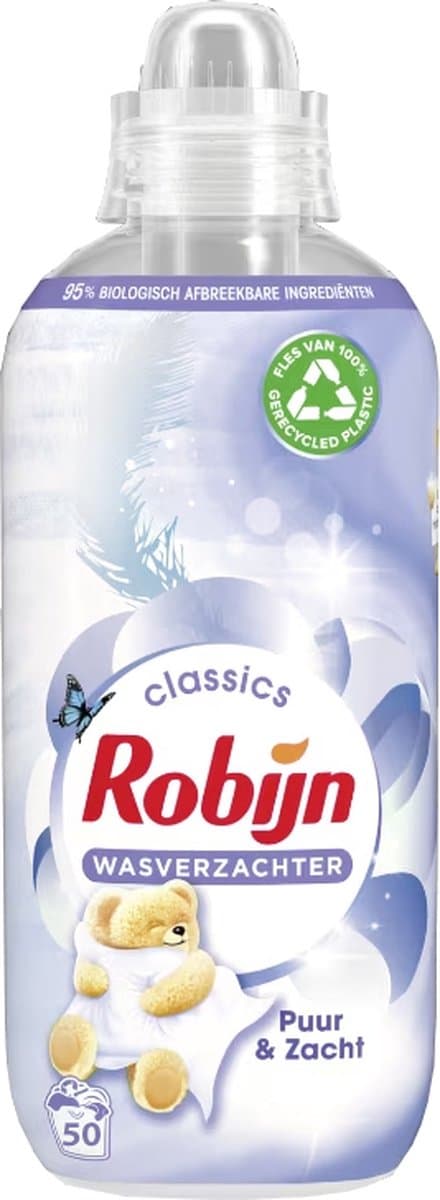 Robijn Classics - Wasverzachter - Puur & Zacht - 50 Wasbeurten — afbeelding 1