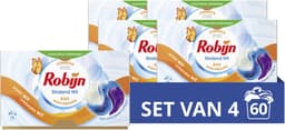 Robijn Wasmiddel - 3-in-1 Wascapsules - Stralend Wit - 4 x 15 stuks - 60 Wasbeurten - Voordeelverpakking — thumbnail 4