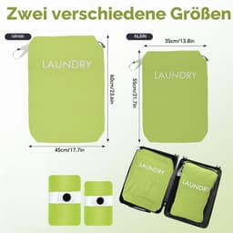 Waterdichte waszakken set van 2, perfect voor het organiseren van kleding en delicate was — thumbnail 4